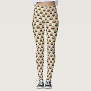Påskägg Hunt Basket med Pastel Eggs Mönster Leggings