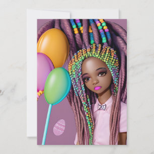 Påskägg Hunt Black Girl Magic Melanin Girls Inbjudningar