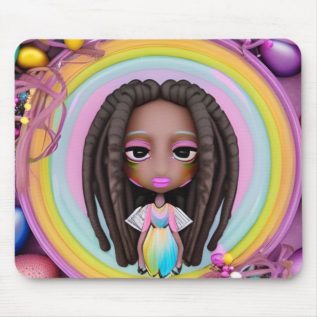 Påskägg Hunt Black Girl Magic Melanin Girls Musmatta (Framsidan)