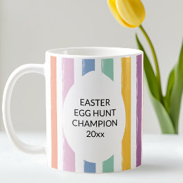 Påskägg Hunt Champion Colorful Modern Stripe Kaffemugg