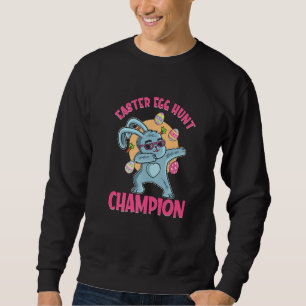 Påskägg Hunt Champion Dabbing Bunny Lycklig Easte Lång Ärmad Tröja