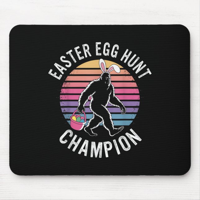 Påskägg Hunt Champion Funny Bigfoot Bunny Eggs Musmatta (Framsidan)