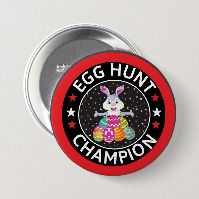 Påskägg Hunt Champion Knapp (Framsida & baksida)