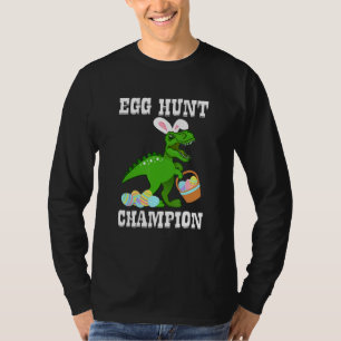 Påskägg Hunt Champion T Rex Dinosaur Bunny Funn Shirt