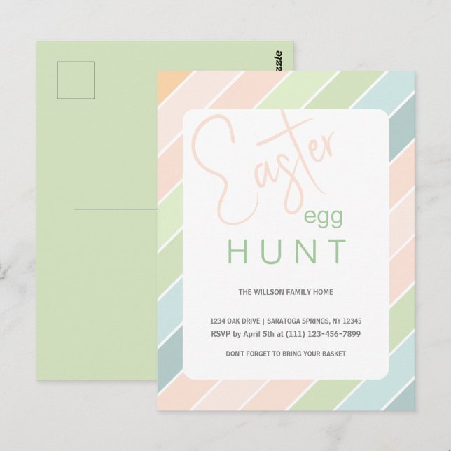 Påskägg Hunt Creamy Ice Cream Party Vykort (Fram/baksida)