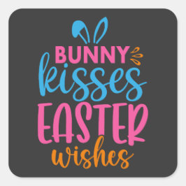 Påskägg Hunt - djur Fyrkantigt Klistermärke