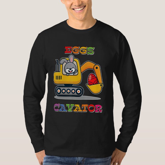 Påskägg Hunt Eggs Cavator T Shirt (Framsida)