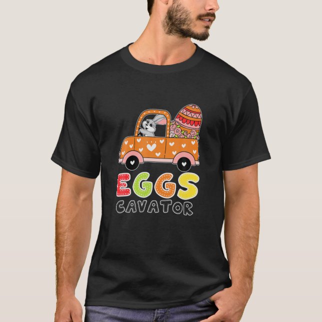 Påskägg Hunt Eggscavator Påsk Day Lycklig Easte T Shirt (Framsida)