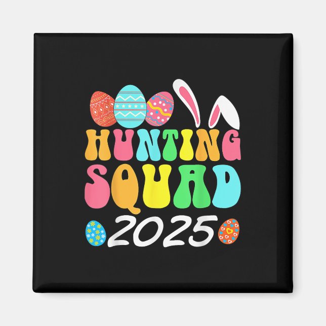 Påskägg Hunt Family Matc, 2025 års jaktkvadrat Magnet (Framsidan)