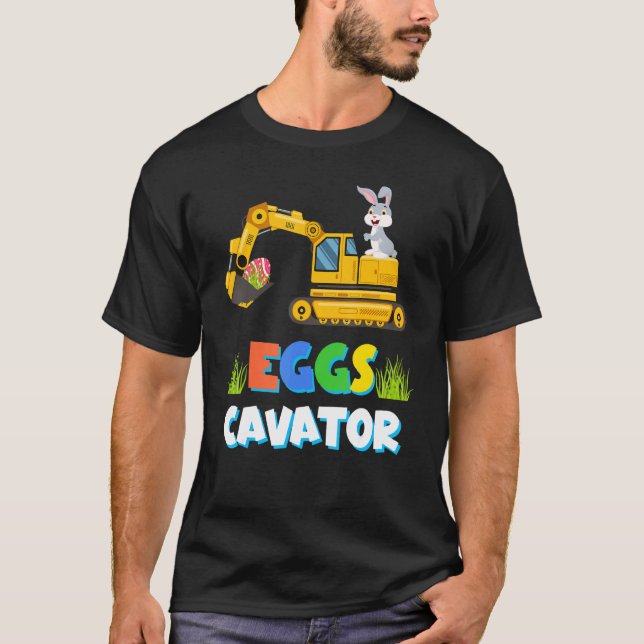 Påskägg Hunt För barn Excavator Småbarn Boys T Shirt (Framsida)