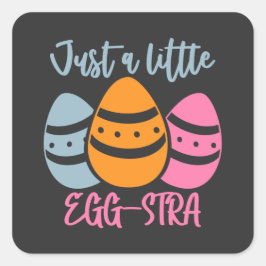 Påskägg Hunt. Hare Fyrkantigt Klistermärke