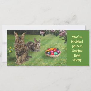 Påskägg Hunt-inbjudan för Catlovers Inbjudningar