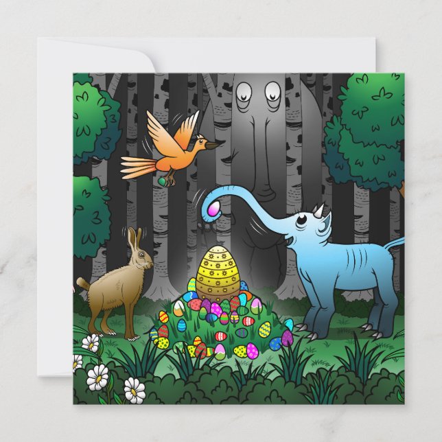 Påskägg Hunt Julkort (Framsida)
