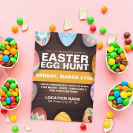 Påskägg Hunt med Påskägg Reklamblad