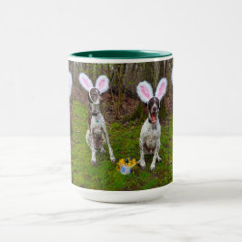 Påskägg Hunt och Party Hundar 2 Tone Mugg