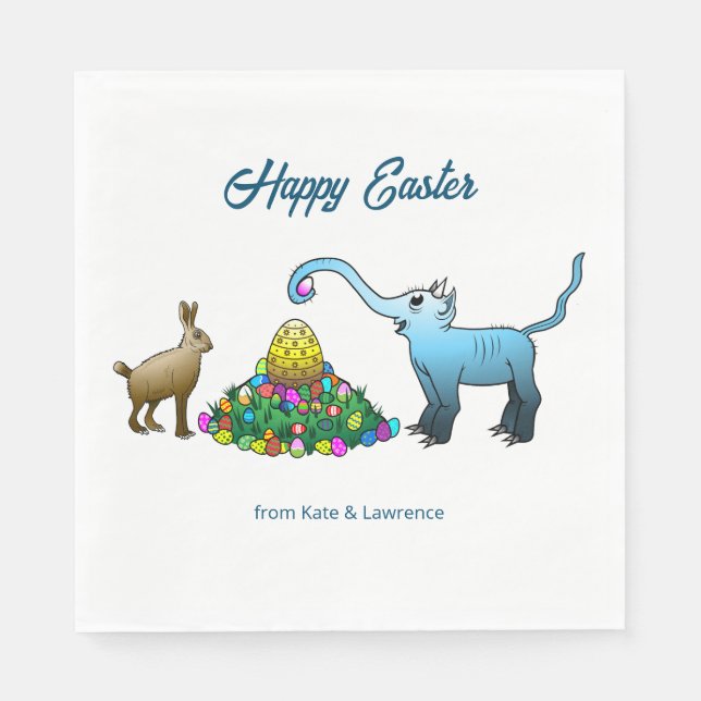 Påskägg Hunt Pappersservett (Framsidan)
