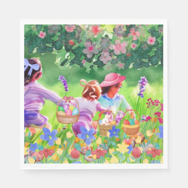 Påskägg Hunt Pappersservett (Framsidan)