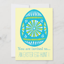 Påskägg Hunt Påsk party, mönstrat påskägg Inbjudningar