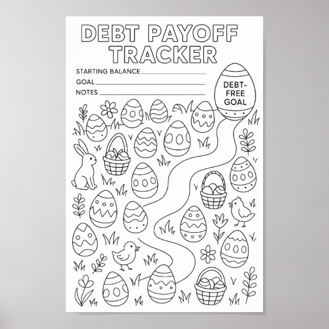 Påskägg - Hunt Payoff Tracker Poster (Framsidan)