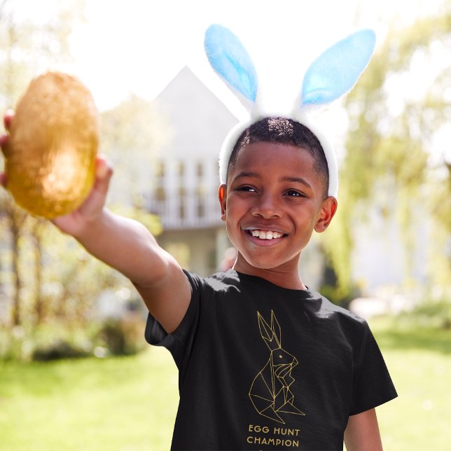 Påskägg Hunt Personlig Black Bunny T Shirt (Skapare uppladdad)