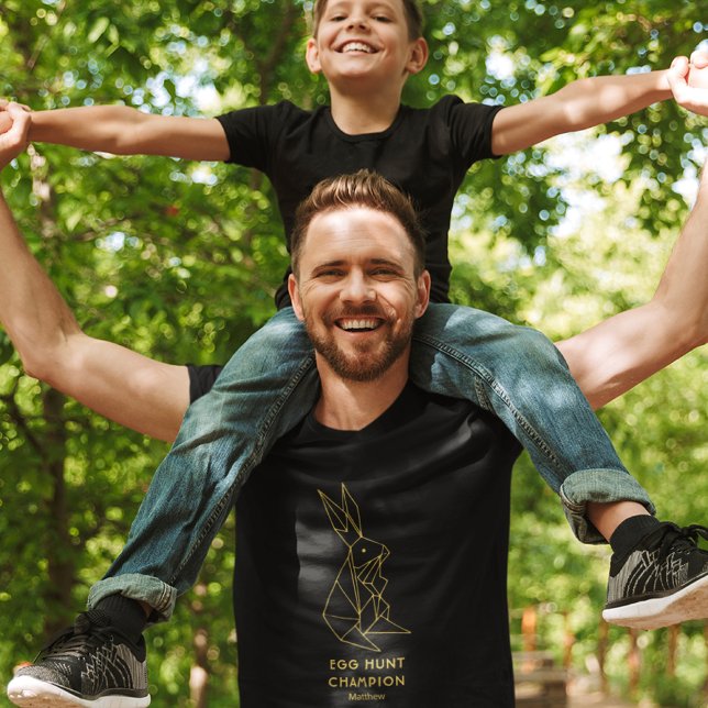 Påskägg Hunt-Personligen Minimalistic Black T Shirt (Skapare uppladdad)