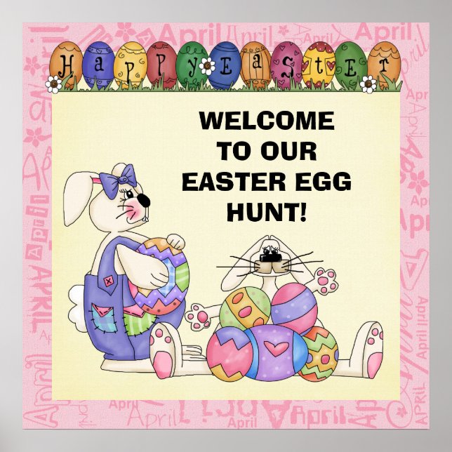 Påskägg Hunt Poster (Framsidan)