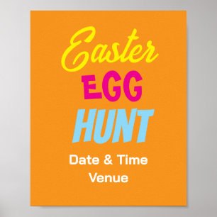 Påskägg Hunt-Poster, Anpassningsbar Påsk-händelse Poster