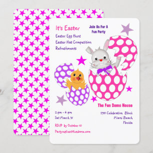Påskägg Hunt Roligt Kids Party Inbjudningskort