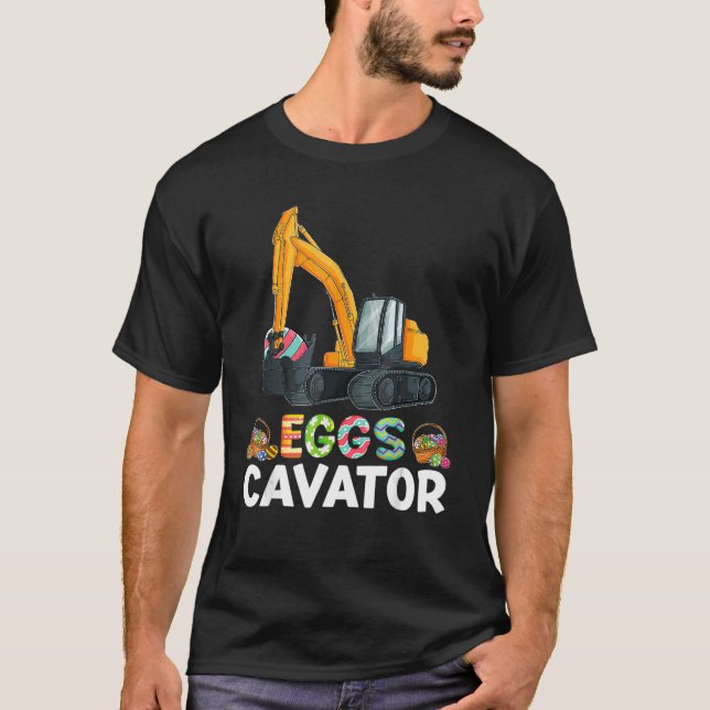 Påskägg Hunt Småbarn Constructions Lastbilar Boys T Shirt (Framsida)