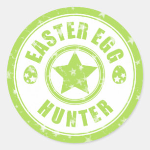Påskägg Hunt Sticker Runt Klistermärke