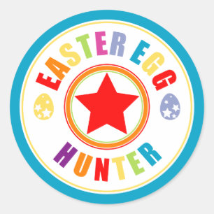 Påskägg Hunt Sticker Runt Klistermärke
