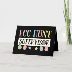 Påskägg Hunt Supervisor Funny Family Påsk Tack Kort