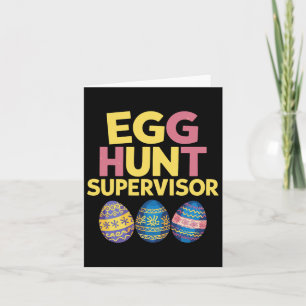 Påskägg Hunt Supervisor Funny Mamma Pappa Manar Kv Kort