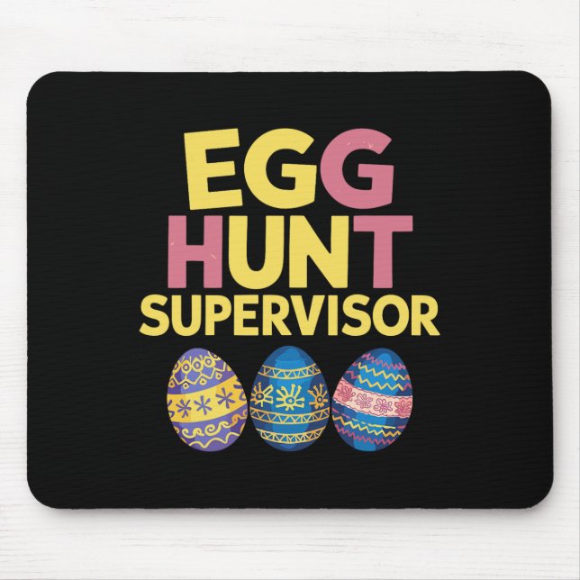 Påskägg Hunt Supervisor Funny Mamma Pappa Manar Kv Musmatta (Framsidan)