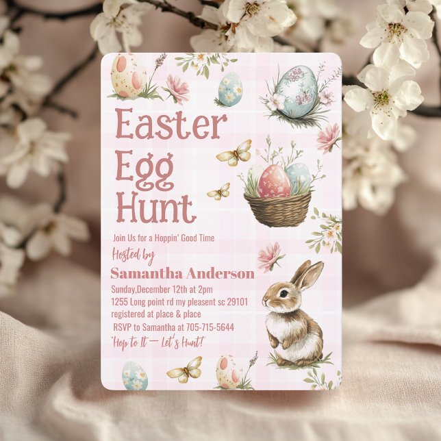 Påskägg Hunt | Vintage Pastel Påsk Inbjudningar (Skapare uppladdad)