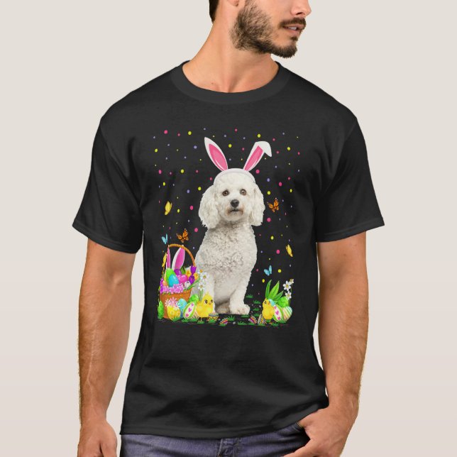 Påskägg Hunting Funny Bichon Frise Hund Påsk S T Shirt (Framsida)