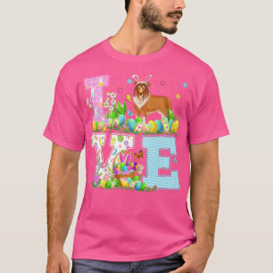 Påskägg Hunting Kärlek Rough Collie Hund Su T Shirt