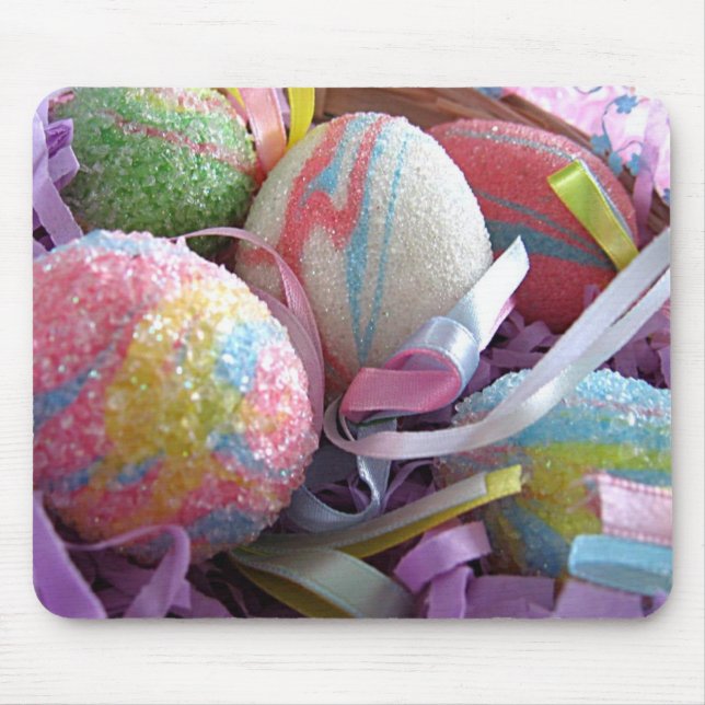 Påskägg i en basket musmatta (Framsidan)