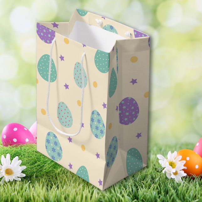 Påskägg i pastel färg (Easter Eggs in pastel colors Medium Gift Bag)
