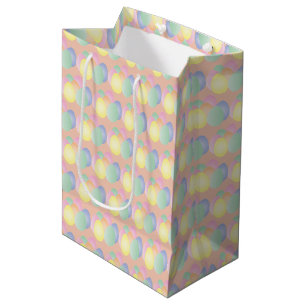 Påskägg i pastellfärger mönster presentbagge
