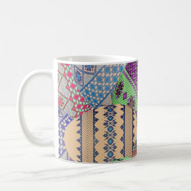 Påskägg i Ukraina (Pysanky) Kaffemugg (Vänster)