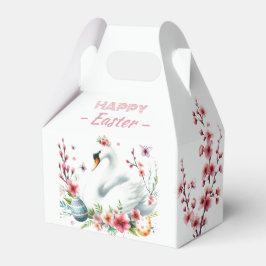 Påskägg i vattenfärgen Svan och Blommar i samband  Presentaskar