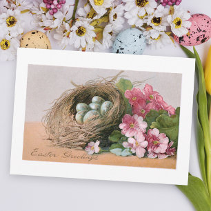 Påskägg i vintage, Nest & Rosa Polyanthus Julkort