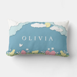 Påskägg-jakt, vår helgdagar papercut namn lumbarkudde