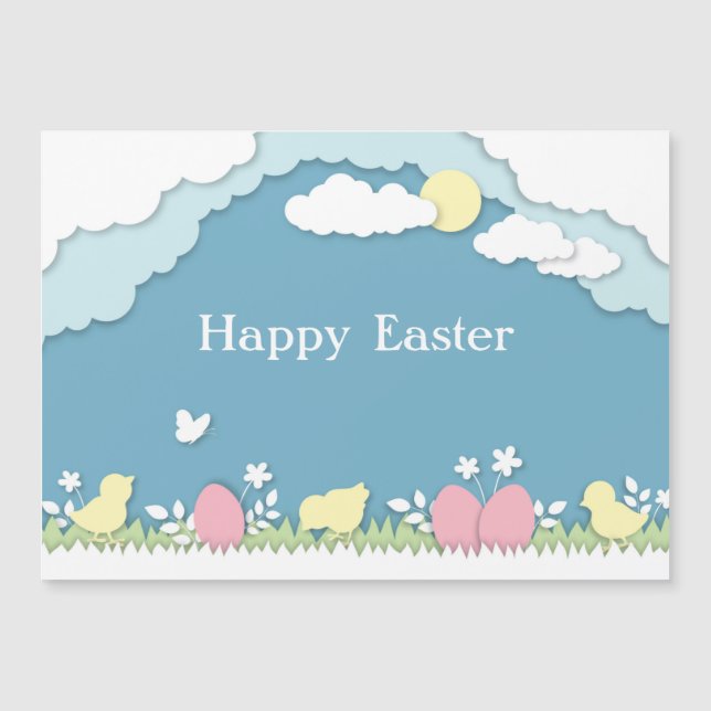 Påskägg jakt, vår helgdagar paperut naturen (Framsida)