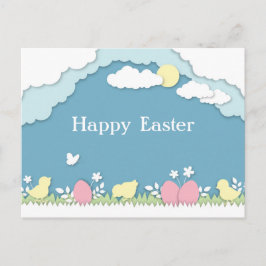 Påskägg jakt, vår helgdagar paperut naturen vykort