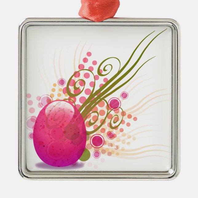 Påskägg Julgransprydnad Metall (Framsidan)