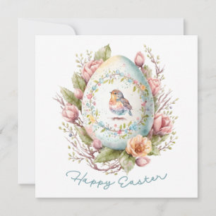 Påskägg-kort för Glad påsk Blommigt Kort