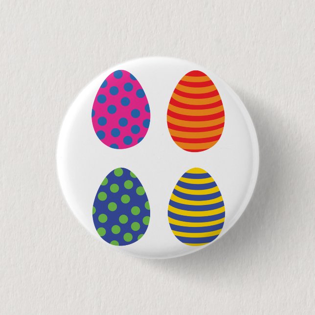 Påskägg med fyra Färgader Knapp (Framsida)
