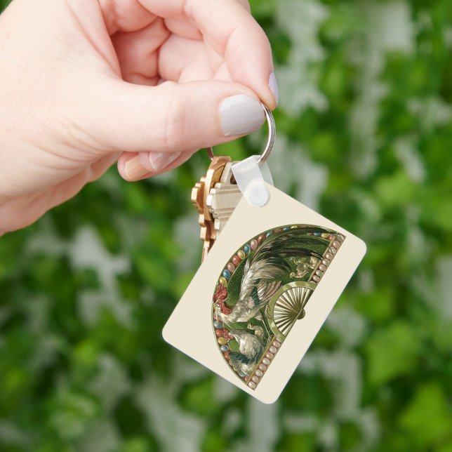 Påskägg med kycklingar, Vintage Art nouveau Nyckelring (Hand)